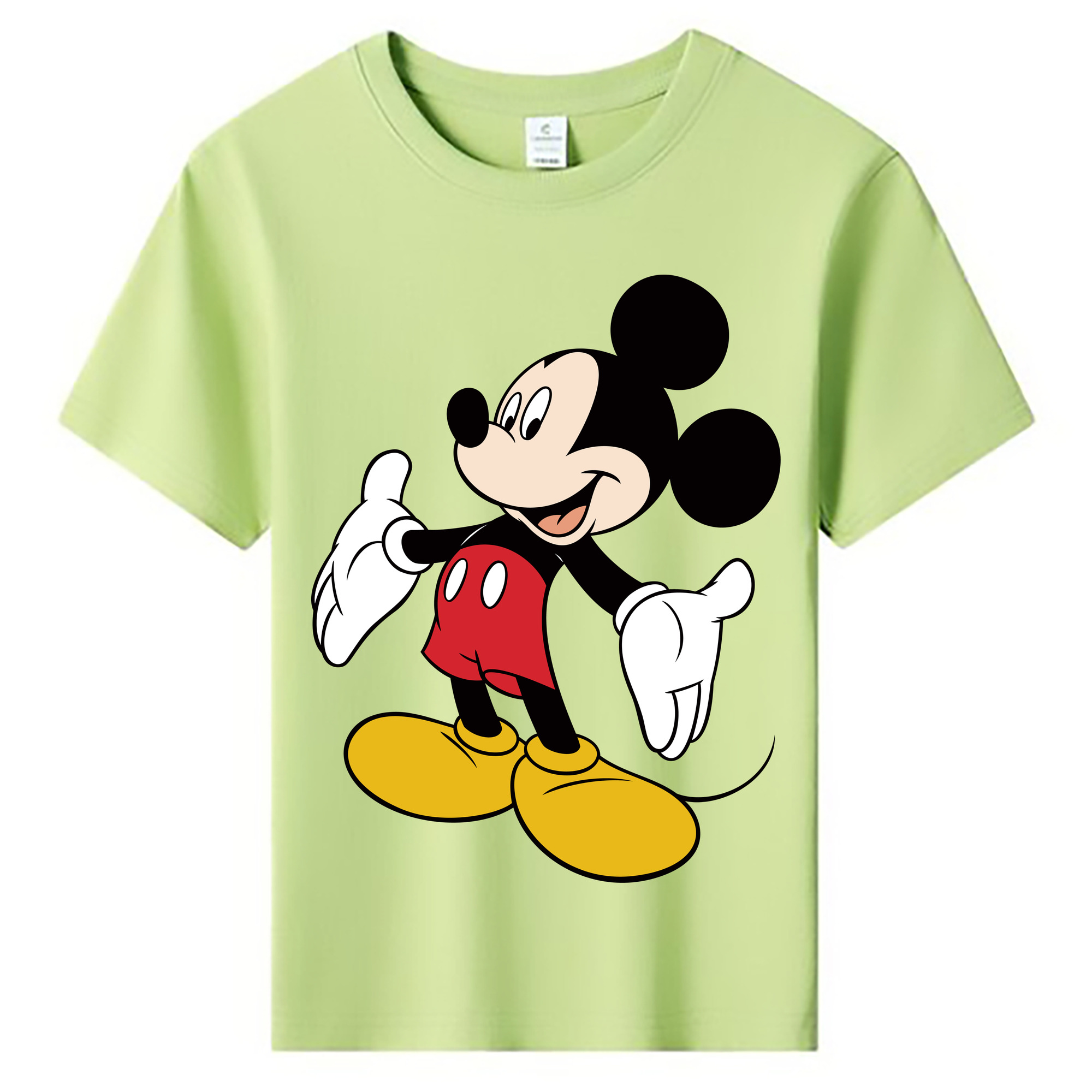 （画像用） ミッキーマウス Mickey Mouse 綿100％キッズTシャツ（フロントプリント）